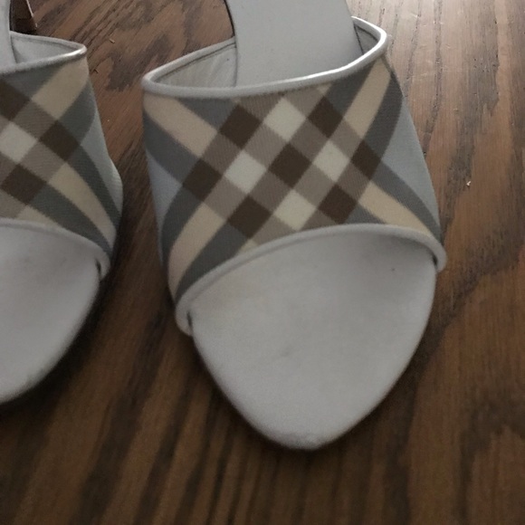 Rare Burberry Vintage NOVA Plaid Heeled Mules - Picture 3 of 10